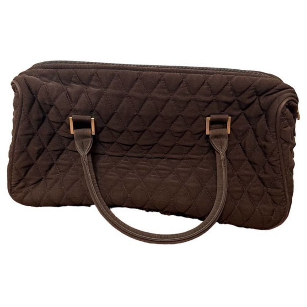Vera Bradley Simple Basic Solid Quilted Brown Two… - image 1